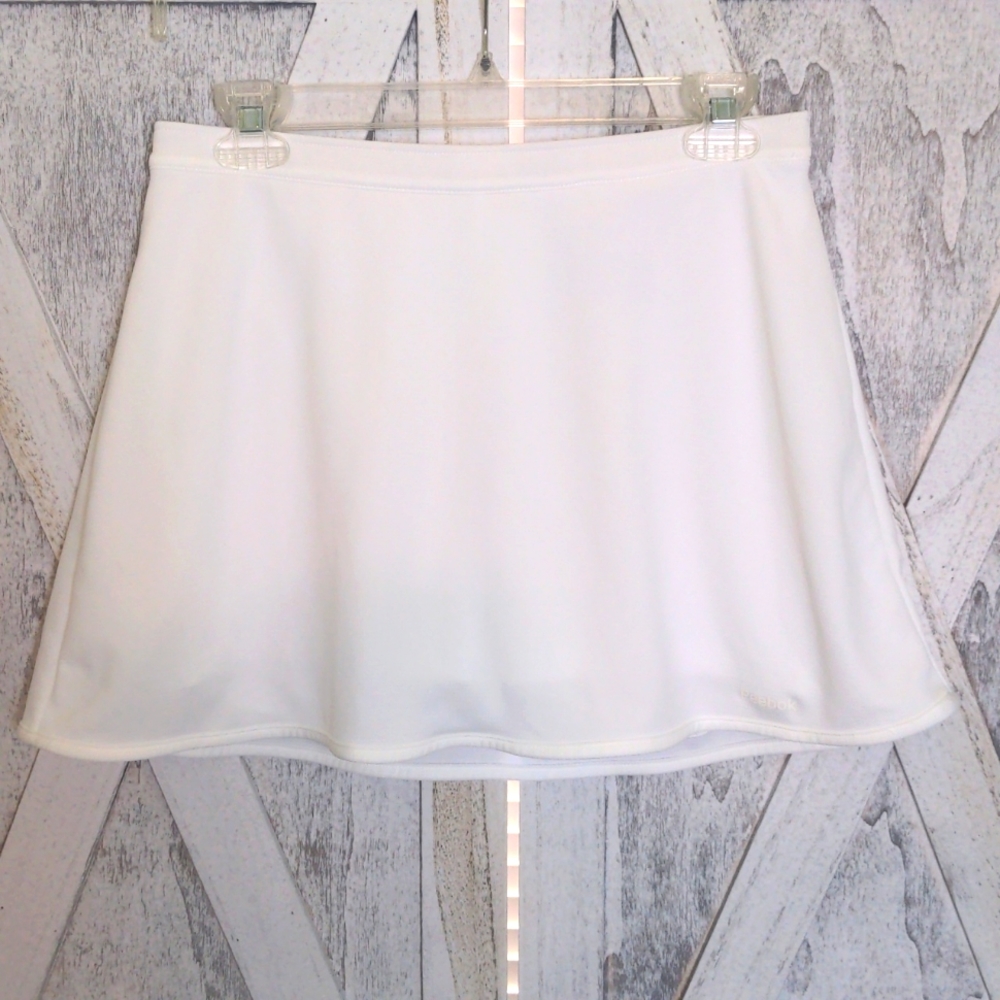 Reebok White Tennis Athletic Pull-on Skirt